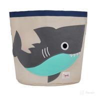 🦈 canvas storage bin for baby and kids - shark design - ideal for laundry and toys - 3 sprouts логотип