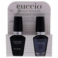 cuccio matchmaker nail lacquer & veneer gel polish - full coverage manicure/pedicure set - long lasting high shine, cruelty free, no formaldehyde or toluene - 2 pc logo