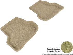 img 4 attached to 3D MAXpider Second Row Custom Fit All-Weather Floor Mat For Select Audi A3 Models - Classic Carpet (Tan)