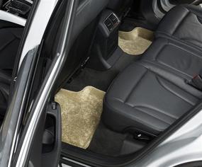 img 2 attached to 3D MAXpider Second Row Custom Fit All-Weather Floor Mat For Select Audi A3 Models - Classic Carpet (Tan)