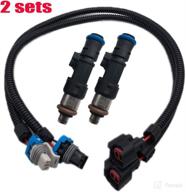 🔌 almost 2pcs fuel injector harness set compatible with polaris ranger xp ranger crew rzr 800 1204318, 1204319 0280158197 set logo