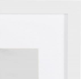 img 1 attached to Создайте впечатляющую стеновую композицию с фоторамками DesignOvation Gallery из дерева - белые, 11X14 с паспарту 8X10, набор из 4 штук.