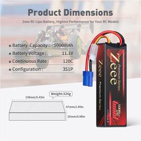 img 3 attached to Get Maximum Performance With Zeee Premium Series 3S Lipo Battery 5000MAh For Your RC Racing Hobby (2 Pack)