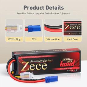 img 2 attached to Получите максимальную производительность с аккумулятором Zeee Premium Series 3S Lipo емкостью 5000 мАч для вашего увлечения гонками на радиоуправлении (2 шт. в упаковке)