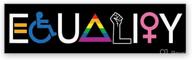 equality bumper sticker pride peace logo