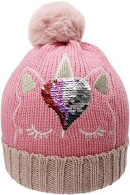 img 2 attached to Little Winter Sequin Unicorn Toddler Girls' Accessories ~ Cold Weather