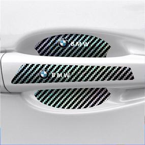 img 3 attached to Famousgoods Car Door Handle Scratch-Resistant Carbon Fiber Protective Film Compatible With BMW Anti-Scratch Sticker Door Side Paint Protection Door Handle Protection Film Car Accessories(8Pcs)