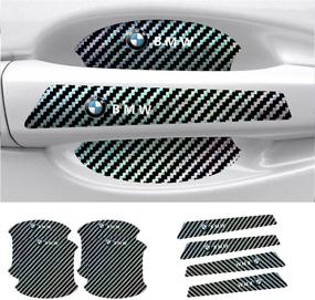 img 4 attached to Famousgoods Car Door Handle Scratch-Resistant Carbon Fiber Protective Film Compatible With BMW Anti-Scratch Sticker Door Side Paint Protection Door Handle Protection Film Car Accessories(8Pcs)