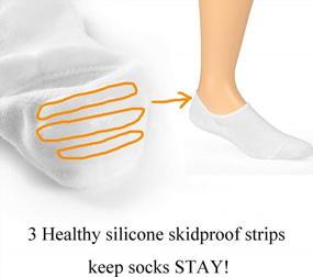 img 3 attached to Mottee&Zconia Non-Slip Low Cut Ankle Socks For Men/Women, Basic Casual Anti-Skid Cotton No Show Short Socks With Grips