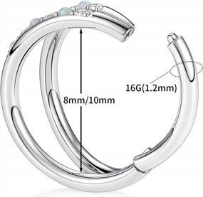 img 3 attached to 316L Surgical Steel Hinged Seamless Earrings Clicker Hoop Rings For Cartilage, Helix, Rook, Septum & More - 6Mm-12Mm GAGABODY Jewelry