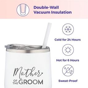img 2 attached to Engraved Stainless Steel Insulated Wine Tumbler - Perfect Gift For Mother Of The Groom On Engagement Announcement!