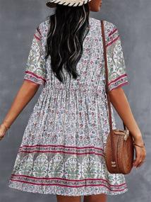 img 3 attached to 👗 Stylish Bohemian Printed Dresses with Pockets for Women by TEMOFON