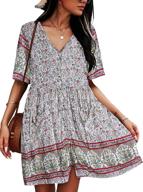 👗 stylish bohemian printed dresses with pockets for women by temofon logo