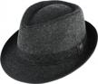 upgrade your style with ascentix men's fedora: classic wool blend with herringbone band and 2" brim logo