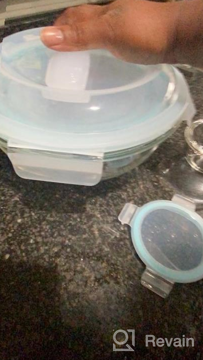 img 1 attached to Premium Glass Storage Bowls With Lids - 5 Piece Airtight Food Containers For Meal Prep And Lunch, Microwave And Oven Safe Nesting Bowls, Ideal For Salads And Mixing review by Greg Simms