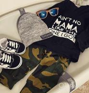 img 1 attached to 👶 Funny Letter Printed Baby Boy Sweatsuit Set: Long Sleeve Hoodie Tops and Camouflage Pants Outfit review by Firman Harrington