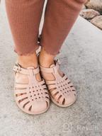 img 1 attached to Cute Copper Sandals for Toddler Girls: Stylish Flats for Little Fashionistas review by Sara Adams