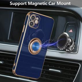 img 2 attached to EYZUTAK Electroplated Magnetic Ring Holder Case Car Electronics & Accessories good for Car Electronics Accessories