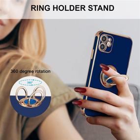 img 3 attached to EYZUTAK Electroplated Magnetic Ring Holder Case Car Electronics & Accessories good for Car Electronics Accessories