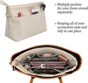 img 2 attached to 👜 HyFanStr Handbag Organizer Insert: Effortlessly Sort and Store Women's Accessories and Essentials
