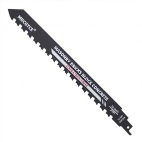 img 4 attached to 10-Inch Masonry Reciprocating Saw Blade, 2 TPI Tungsten Carbide Teeth Tipped Brick Cutting Recip Saw Blade, Demolition Saw Blade For Cutting Red Brick, Light Brick, Fiber Cement, Aerated Concrete, Porous Concrete, Cinder Block
