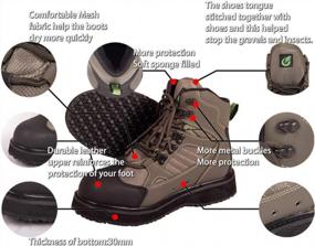 img 3 attached to NEYGU Men&Women Breathable Quick-Dry Wading Shoes For Fishing And Hunting With Felt Sole Or Rubber Sole, Used For Neoprene Stocking Foot Wader