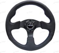 🔵 nrg innovations rst-012r-bl reinforced steering wheel: ergonomic leather wheel with eye-catching blue stitching - 320mm diameter логотип