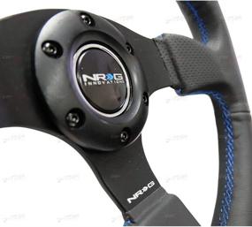 img 1 attached to 🔵 NRG Innovations RST-012R-BL Reinforced Steering Wheel: Ergonomic Leather Wheel with Eye-catching Blue Stitching - 320mm Diameter