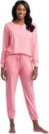 luxurious softies hannah ls henley ankle pj set - perfect for relaxation! logo