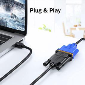 img 3 attached to Mini DisplayPort To DVI Cable 6FT - FEMORO Male To Male Converter (Thunderbolt & Thunderbolt 2 Compatible) For Monitor/HDTV/Projector/Laptop
