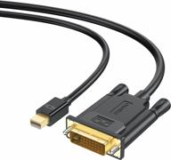 mini displayport to dvi cable 6ft - femoro male to male converter (thunderbolt & thunderbolt 2 compatible) for monitor/hdtv/projector/laptop logo