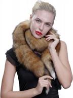 women's genuine fox fur boa scarf by ursfur - enhance your look with luxurious style logo
