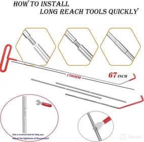 img 3 attached to Dkvudho Car Lockout Tool Kit: Stainless Steel Professional Door Opener with Air Wedge Bag Pump - Long Reach, Non Marring Wedge Trim Removal; Ideal for Cars, Trucks & Vehicles