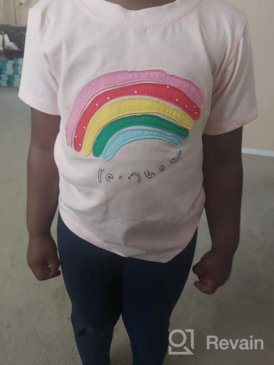 img 1 attached to Vibrant Rainbow T-Shirt for Little Girls - Perfect for Summer Fun! review by Melvin Balamani