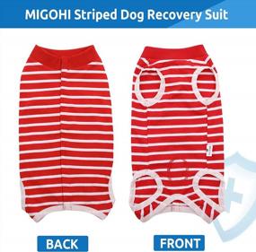 img 3 attached to MIGOHI Dog Surgery Recovery Suit For Abdominal Wounds, Reusable Pet Spay Surgical Shirt For Male Female Pets - Cone E-Collar Alternative