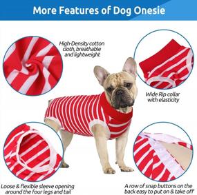 img 2 attached to MIGOHI Dog Surgery Recovery Suit For Abdominal Wounds, Reusable Pet Spay Surgical Shirt For Male Female Pets - Cone E-Collar Alternative