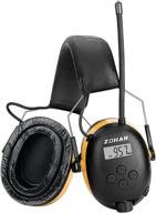 zohan em042 am/fm radio headphone with gel pads,ear protection noise reduction safety ear muffs,ultra comfortable hearing protector for lawn mowing and landscaping(yellow with gel ear pads) логотип