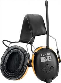 img 4 attached to ZOHAN EM042 AM/FM Radio Headphone With Gel Pads,Ear Protection Noise Reduction Safety Ear Muffs,Ultra Comfortable Hearing Protector For Lawn Mowing And Landscaping(Yellow With Gel Ear Pads)