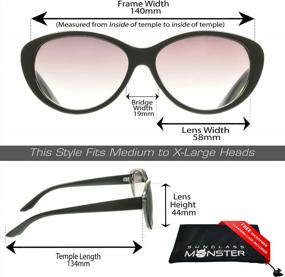 img 3 attached to Stylish And Functional: Women'S Oversize Full Lens Tinted Reading Sunglasses For Sports And Everyday Use