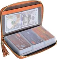 easyoulife credit holder leather blocking women's handbags & wallets ~ wallets logo