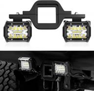 gooacc led work light pods with tow hitch brackets - 4 inch 60w off-road driving & backup lights for trucks, suvs, and trailers - 2 year warranty logo