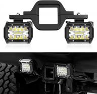 gooacc led work light pods with tow hitch brackets - 4 inch 60w off-road driving & backup lights for trucks, suvs, and trailers - 2 year warranty логотип