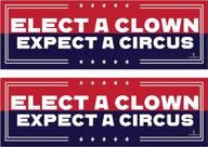 yttbuy 2-pack elect a clown expect a circus bumper stickers - anti-trump vinyl political bumper stickers логотип