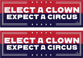 img 4 attached to YttBuy 2-Pack Elect A Clown Expect A Circus Bumper Stickers - Anti-Trump Vinyl Political Bumper Stickers