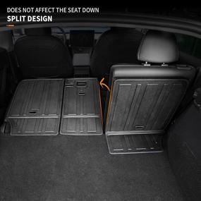 img 2 attached to Ultimate Protection: Bomely Fit Backrest Cover & Trunk Mats 🔒 for Tesla Model Y - All Weather TPE Mats & Cargo Liners