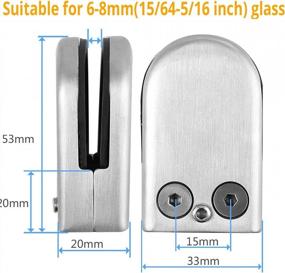 img 3 attached to Kamtop 8 PCS 6-8Mm (15/64-5/16 Inch) Square Glass Clamps, Adjustable Stainless Steel 304 Flat Back Balustrade Staircase Handrail Mounting Brackets