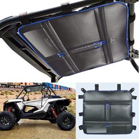 img 4 attached to 🛠️ Sresk UTV RZR 1000 XP Accessories: Overhead Storage Bag & Map Bag for Polaris RZR XP 1000 (Blue Piping) – Versatile Fit for 2 or 4 Seat Models, Any Year!