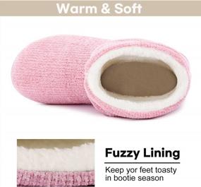 img 1 attached to Cozy And Cute: LongBay Women'S Chenille Knit Bootie Slippers With Plush Fleece And Memory Foam