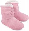 cozy and cute: longbay women's chenille knit bootie slippers with plush fleece and memory foam logo