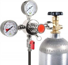 img 1 attached to Upgrade Your Draft Beer Kegerator With The TerraBloom CO2 Keg Pressure Regulator - Dual Gauge Heavy Duty Unit With Safety Features